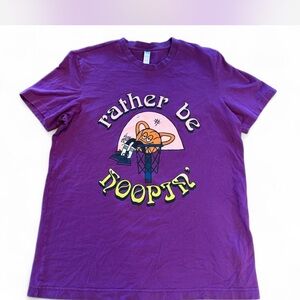 Adidas Purple basketball Short Sleeve Tee with Graphic Design